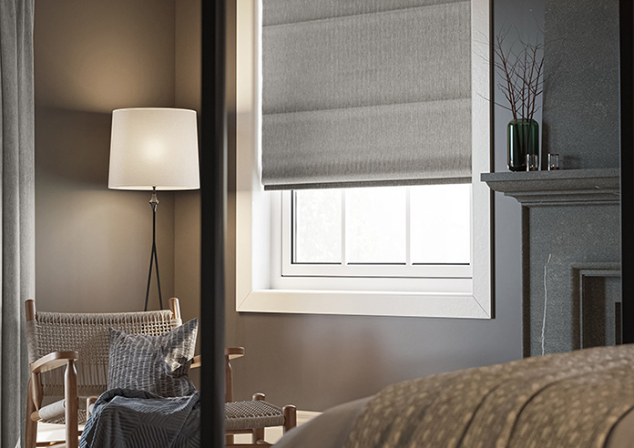 Delicate Chevron, Davy Grey - Roman Blind - Image 5